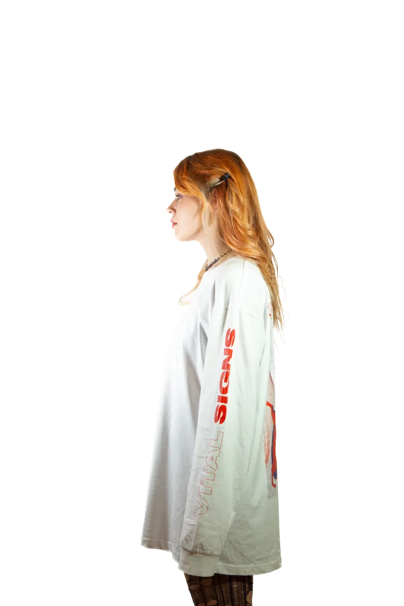 White long-sleeve, side
