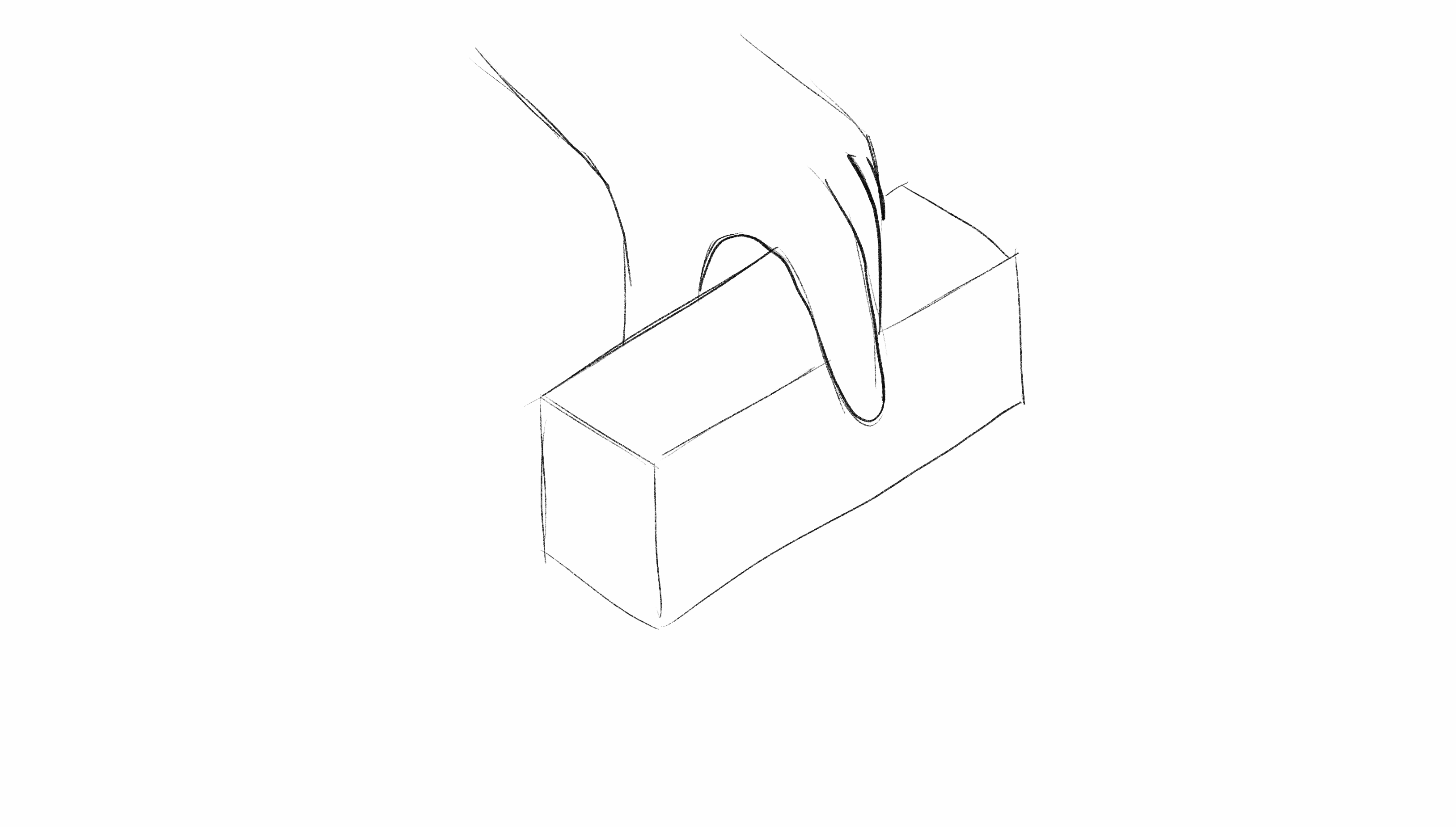 Storyboard: a hand lifting a truck