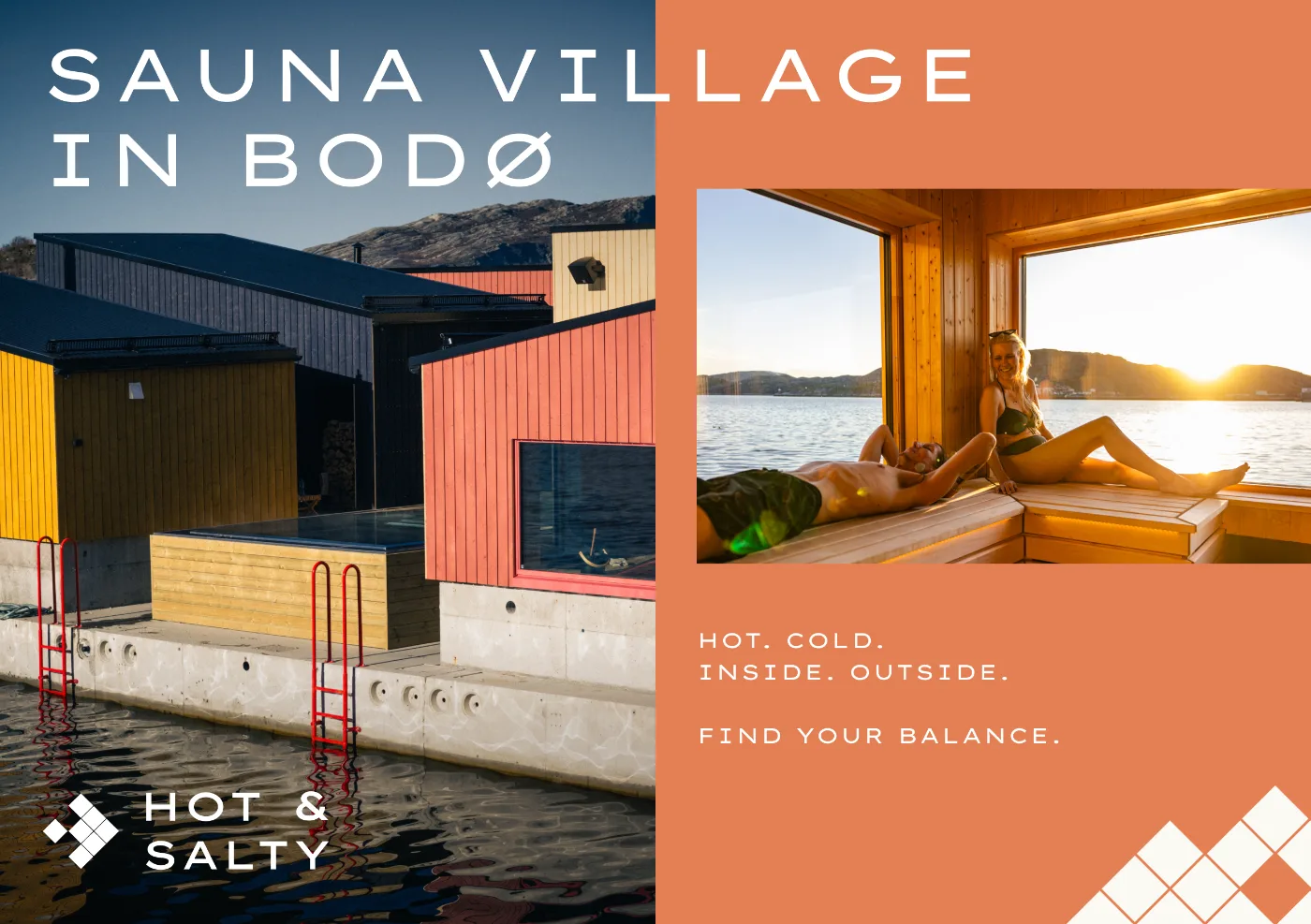 Hot & Salty flyer: sauna village in Bodø