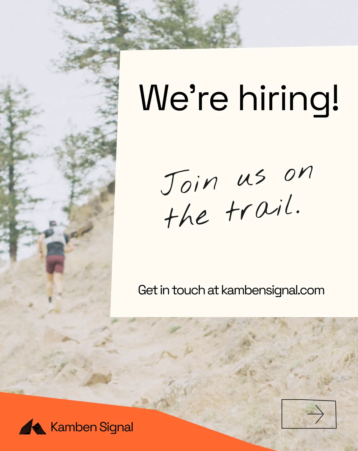 LinkedIn post: We’re hiring! Join us on the trail.