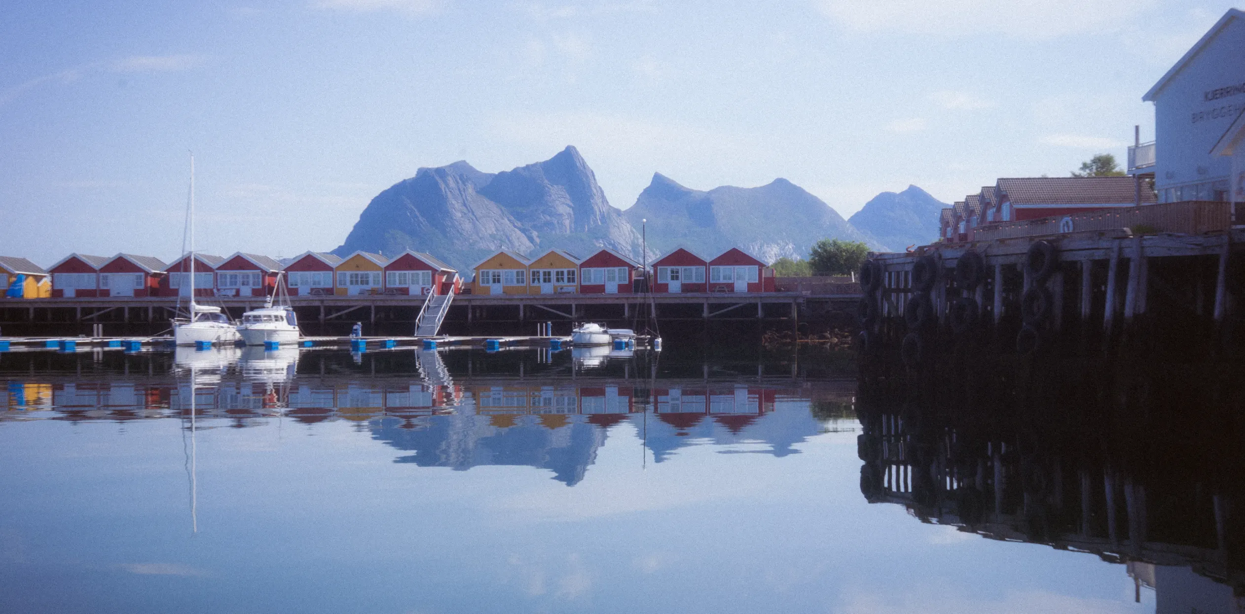 Boathouses on the water at Kjerringøy