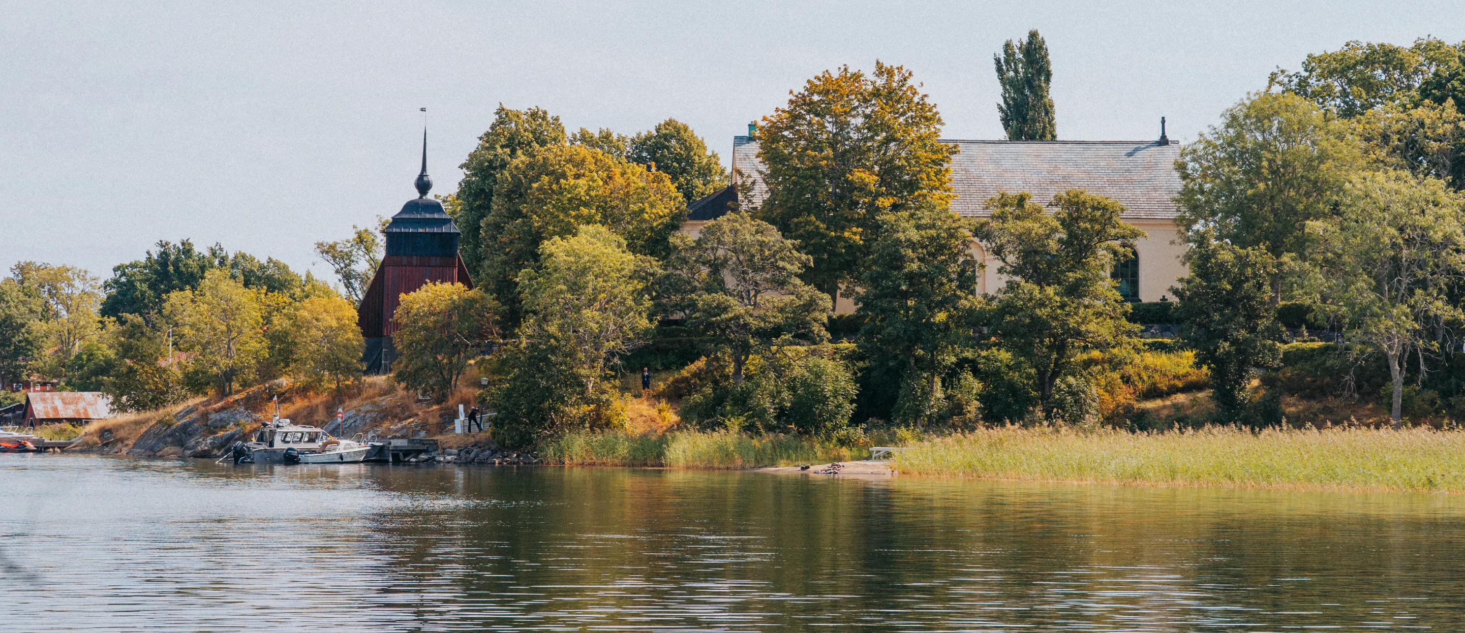 Blidö church seen from the water