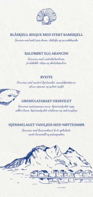 Menu card